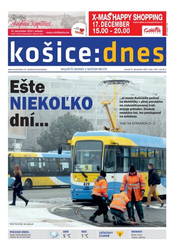 Obálka e-magazínu košice:dnes 15.12.2015