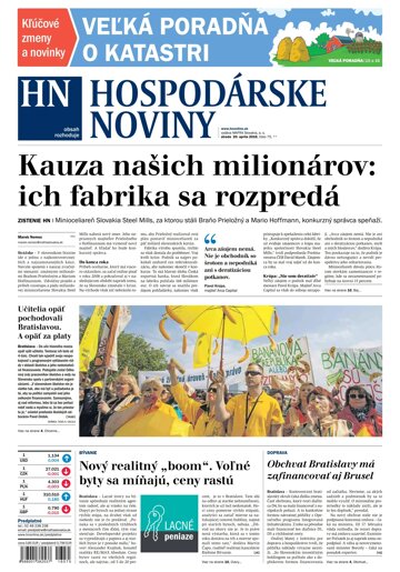 Obálka e-magazínu Hospodárske noviny 20.04.2016