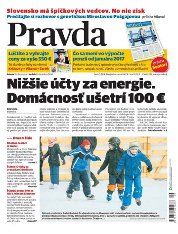 Obálka e-magazínu Pravda 10. 12. 2016