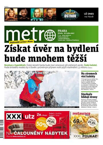 Obálka e-magazínu deník METRO 18.1.2017