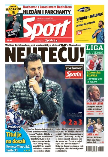 Obálka e-magazínu Sport 20.4.2018