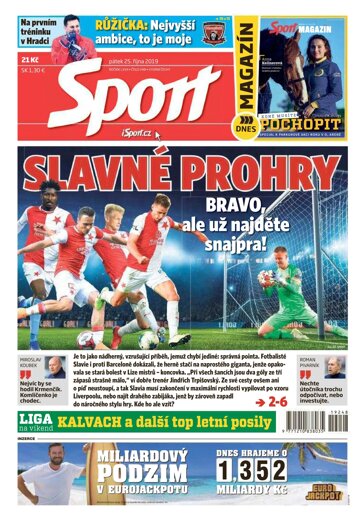 Obálka e-magazínu Sport 25.10.2019