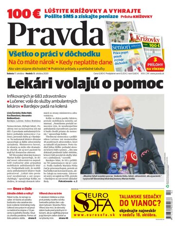 Obálka e-magazínu Pravda 17. 10. 2020