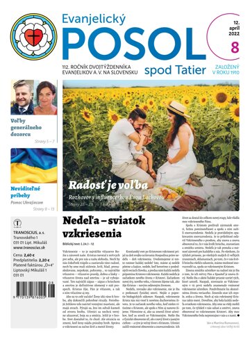 Obálka e-magazínu Evanjelický posol spod Tatier 8/2022
