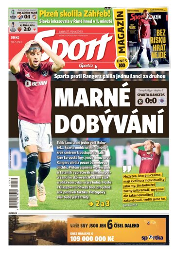 Obálka e-magazínu Sport 27.10.2023