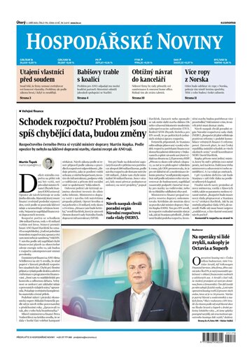 Obálka e-magazínu Hospodářské noviny 170 - 2.9.2025