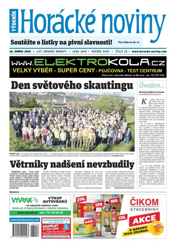 Obálka e-magazínu Horácké Noviny 18/2026