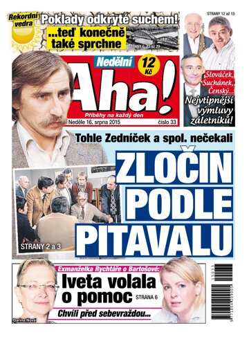 Obálka e-magazínu Nedělní AHA! 16.8.2015