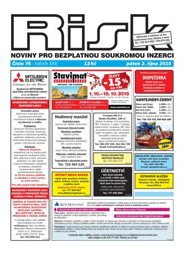 Obálka e-magazínu Risk 76/2015