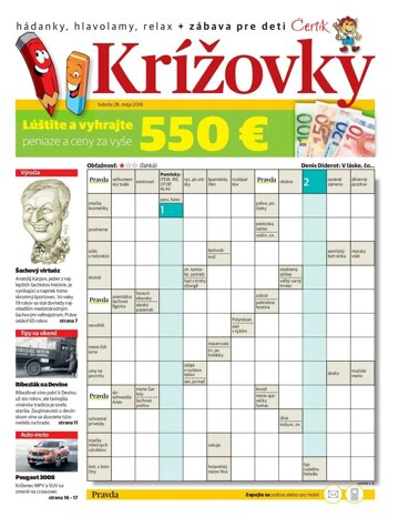 Obálka e-magazínu Krížovky 28. 5. 2016