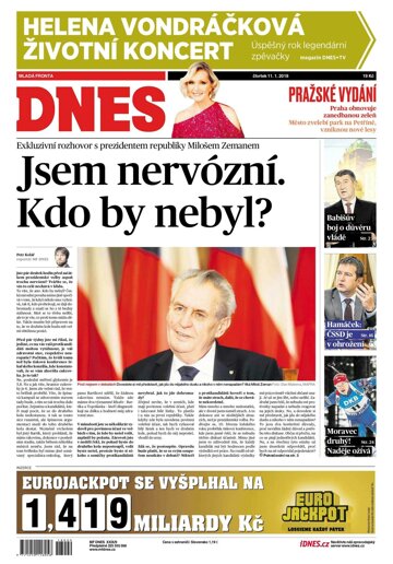 Obálka e-magazínu MF Dnes 11.1.2018