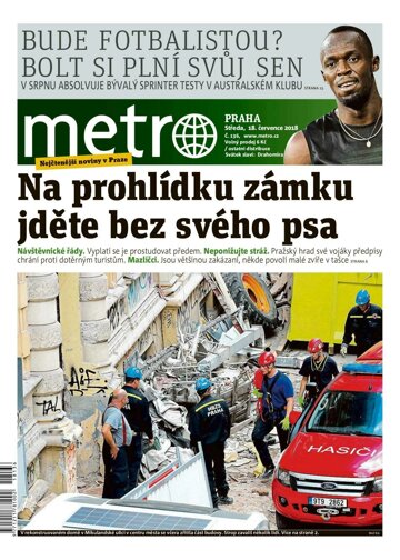 Obálka e-magazínu deník METRO 18.7.2018