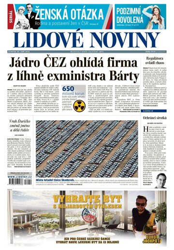 Obálka e-magazínu Lidové noviny 20.9.2018