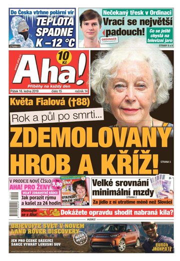 Obálka e-magazínu AHA! 18.1.2019