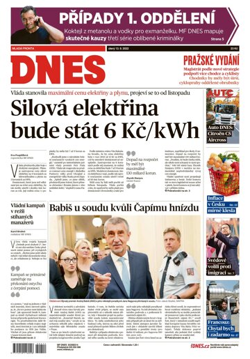 Obálka e-magazínu MF Dnes 13.9.2022