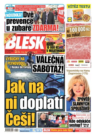 Obálka e-magazínu Blesk 29.9.2022