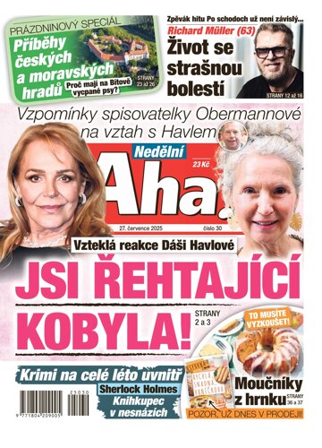 Obálka e-magazínu Nedělní AHA! 27.7.2025