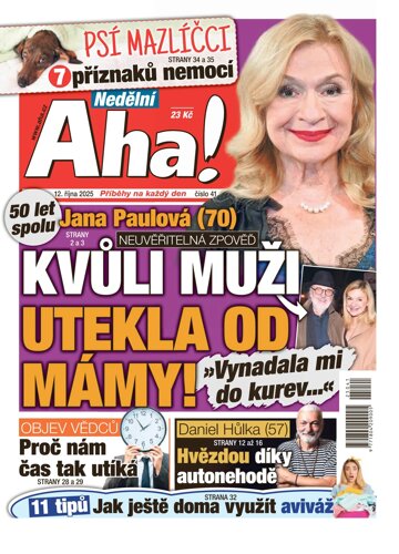 Obálka e-magazínu Nedělní AHA! 12.10.2025