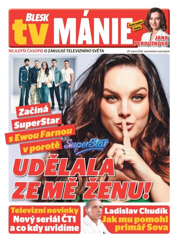 Obálka e-magazínu Blesk Tv manie 29.8.2026