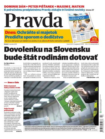 Obálka e-magazínu Pravda 14.1.2015