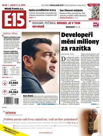 Obálka e-magazínu E15 5.6.2015