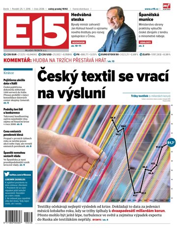 Obálka e-magazínu E15 25.1.2016