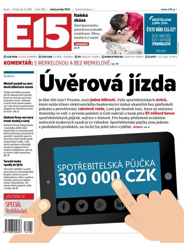 Obálka e-magazínu E15 25.8.2016