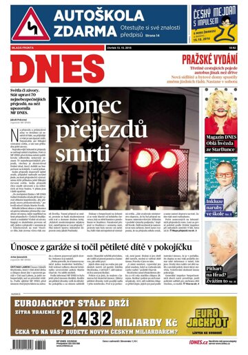 Obálka e-magazínu MF Dnes 13.10.2016