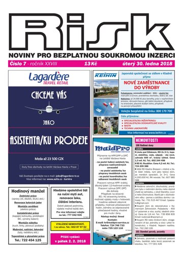 Obálka e-magazínu Risk 8/2018