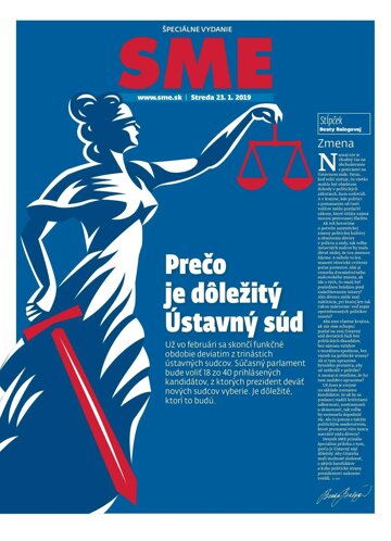 Obálka e-magazínu SME príloha 23.1.2019