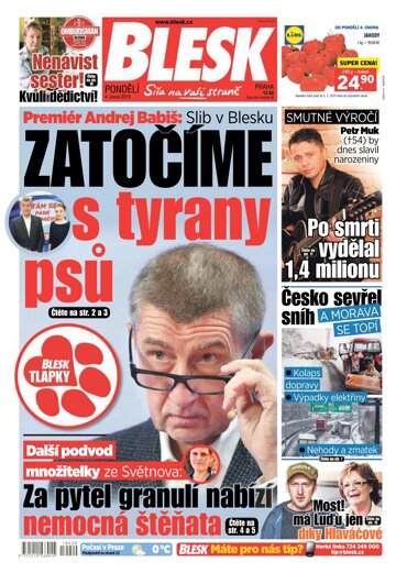 Obálka e-magazínu Blesk 4.2.2019