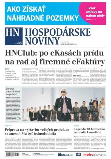 Obálka e-magazínu Hospodárske noviny 20.02.2019