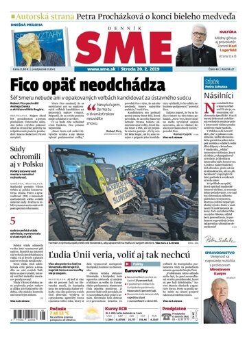 Obálka e-magazínu SME 20.2.2019