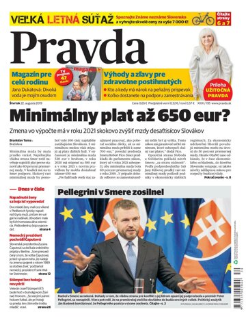 Obálka e-magazínu Pravda 22. 8. 2019