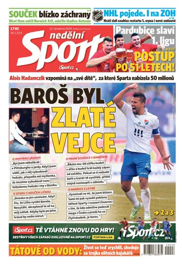 Obálka e-magazínu Nedělní Sport 12.7.2020