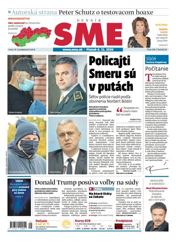 Obálka e-magazínu SME 6.11.2020