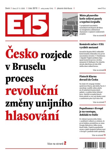 Obálka e-magazínu E15 27.9.2022