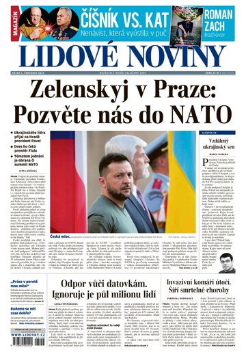 Obálka e-magazínu Lidové noviny 7.7.2023