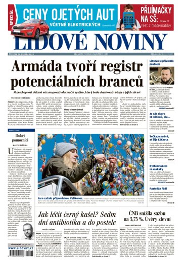 Obálka e-magazínu Lidové noviny 21.3.2024