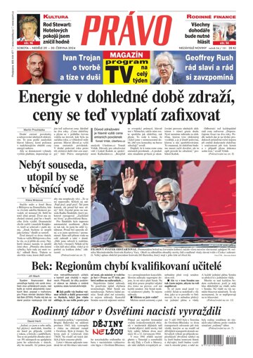 Obálka e-magazínu Deník Právo 29.6.2024