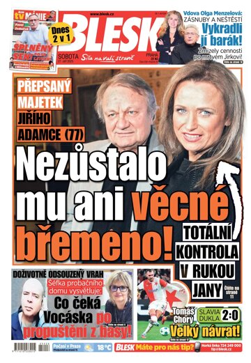 Obálka e-magazínu Blesk 27.9.2025
