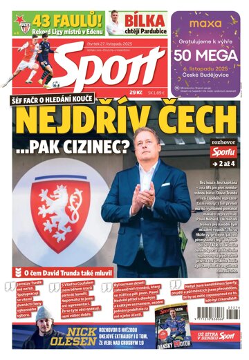 Obálka e-magazínu Sport 27.11.2025