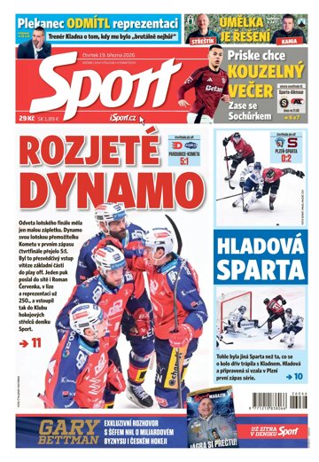 Obálka e-magazínu Sport 19.3.2026