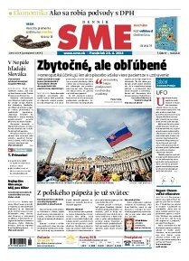 Obálka e-magazínu SME 28.4.2014