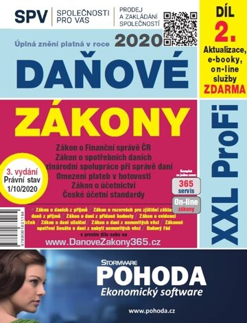Obálka knihy Daňové zákony 2020 ČR XXL ProFi (díl druhý, vydání 3.1)