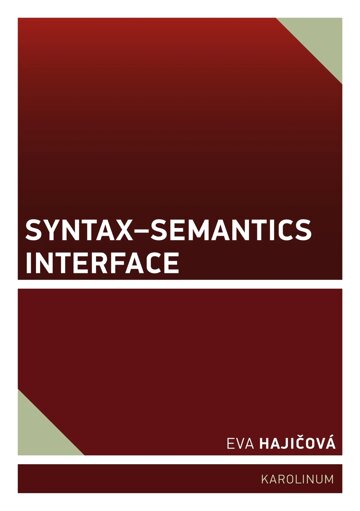 Obálka knihy Syntax–Semantics Interface