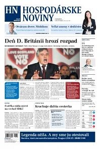 Obálka e-magazínu Hospodárske noviny 18.09.2014