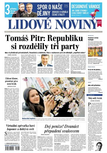 Obálka e-magazínu Lidové noviny 20.12.2014