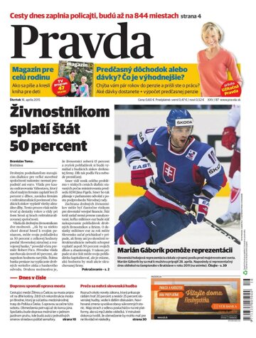 Obálka e-magazínu Pravda 16.4.2015