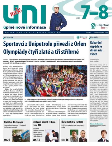 Obálka e-magazínu UNI noviny 07 - 08/2015